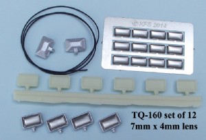 KFS 1/24 探照燈 方形 7mm x 4mm 12